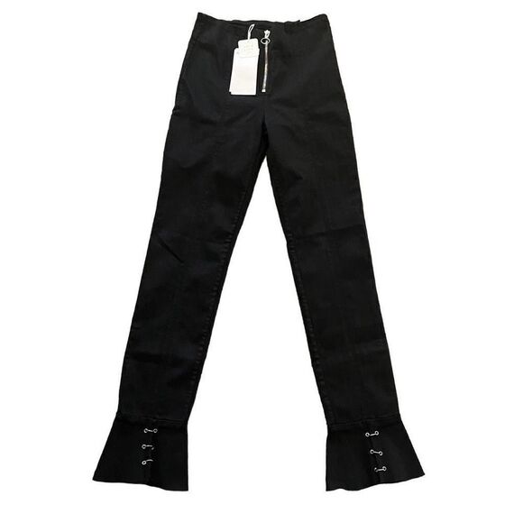 ZARA Black High Waisted Zipper Jeggings Jeans Size 2 - Picture 1 of 6